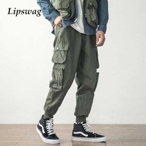 2021 Spring New Casual Joggers Men Cargo Pants Hip Hop Pockets Fashion Trousers Male Harajuku Loose Track Pants Streetwear 3XL