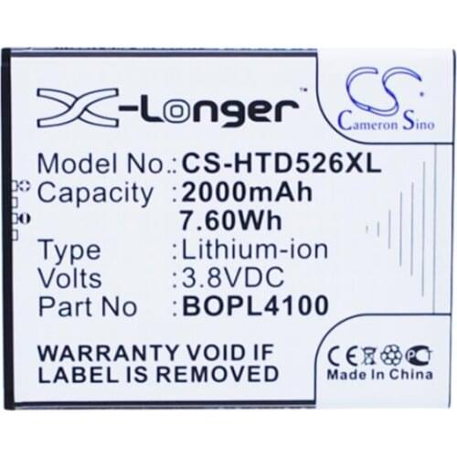 Cameron Sino 2000mah battery for HTC Desire 326G 526 526G+ dual sim HTCD100LVWP BOPL4100 BOPM310 HQ60331141000