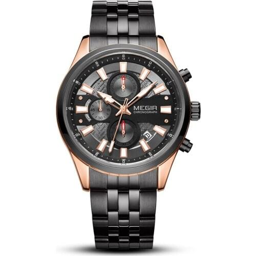 MEGIR 2020 New Chronograph Quartz Men Watch Luxury Army Military Wrist Watches Clock Men Relogio Masculino Business Wristwatch