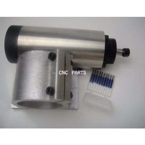 CNC milling spindle ER11 air cooling 1.5KW spindle+10 pieces cnc engraving bits+1 piece spindle support