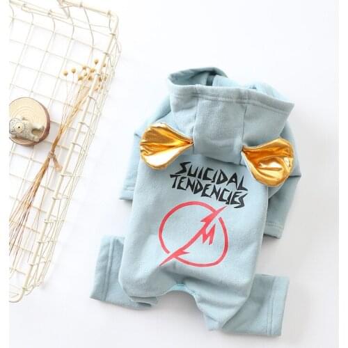 Cotton French Bulldog Warm Cute Ear Jumpsuit Pet Dog Clothes for Small Dogs Clothing Chihuahua PugCostume Puppy Hoodies S-FB