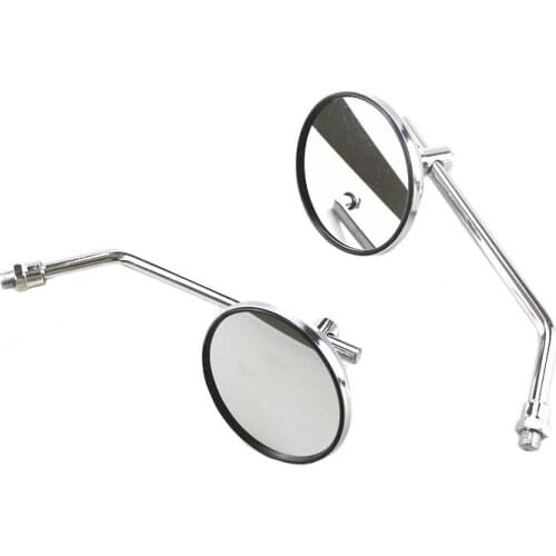 Chrome 10mm Universal Motorcycle Rear View Mirror Side Mirrors For Shadow Spirit 1100 750 Scooter Dual Sport Bike Cafe Racer