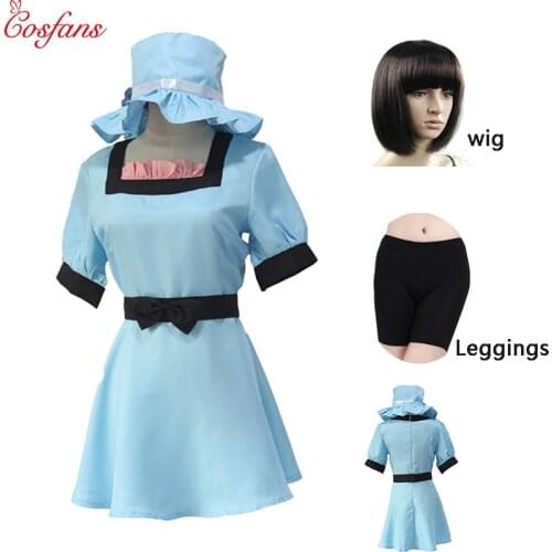 New Games Steins Gate Cosplay Costumes Shiina Mayuri Lolita Maid Princess Dress Full Set Women Girls Party Carnival Uniform wig