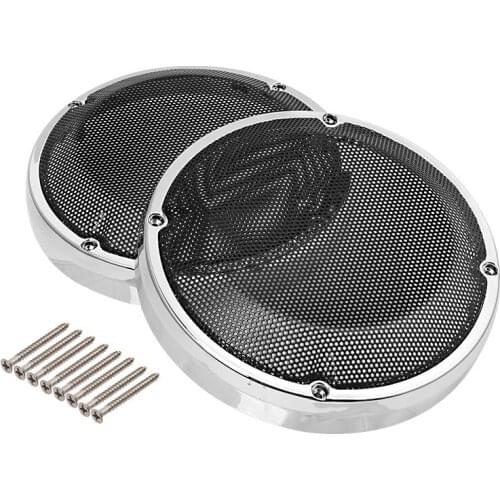 Motorcycle 6.5" Saddlebag Lid Speaker Grill Cover Fit For Harley Touring FLHT 1983-2020