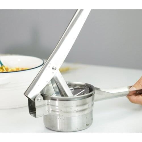 Kitchen Multifunctional Stainless Steel Potato Garlic Masher Ricer With Vegetable Fruit Press Presser Tool Baby Food Supplement