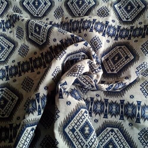 NF-16 100*148cm The New Geometric Jacquard Fabric Wave Cotton Fabric For Dress Handicraft Creative Household Fabrics For Bags