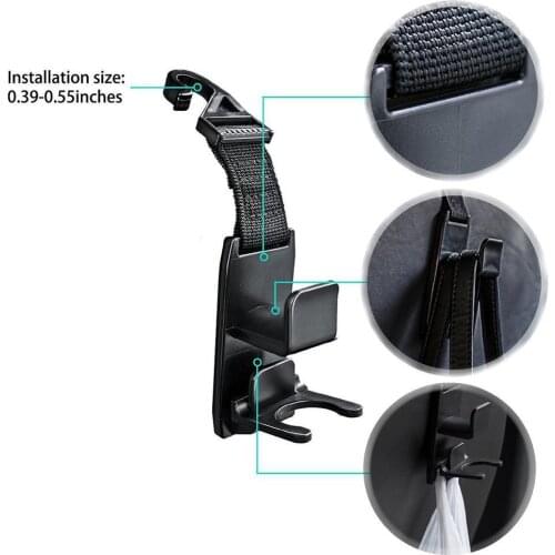 NEW HOT Car Headrest Hanger Universal Grocery Bag Hanger Auto Holder Clip Car-styling Adjustable Car Seat Fastener Back Hoo N2H8