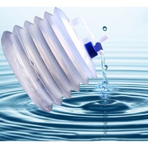 5L/10L Outdoor Collapsible Water Container Portable Thickened Water Tank Container PE Food Grade Hiking Camping Water Tank