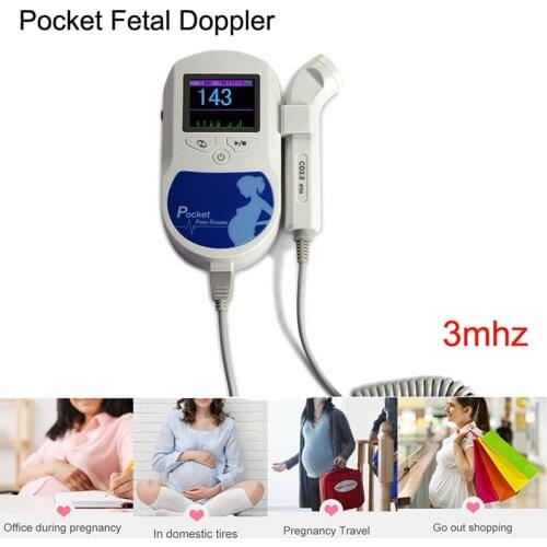 Baby Sound C1 Portable Pregnancy Fetal Doppler 3.0MHz Hand-held Heart rate fetal Monitor Home Fetal Baby Sound Detector