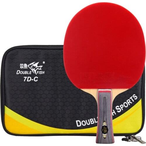 Genuine Double Fish Master 7D Table Tennis Bat Ping Pong Racket with case racquet sports carbon blade fast attack loop