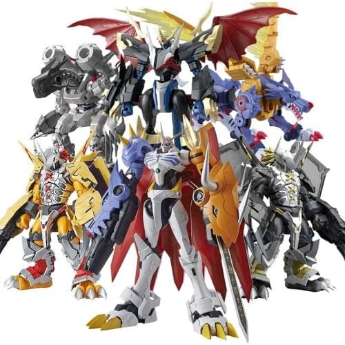 Bandai Assembled RISE FRS Digimon Black Battle Tyrannosaurus Omega Garuru Emperor Dragon Armor Evil Dragon Beast Kids Toy Model