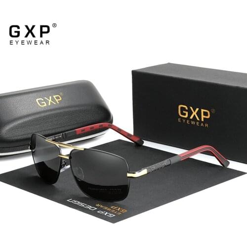 GXP Fashion Aluminum Frame Polarized Sunglasses Men Women Pilot Sun Glasses UV400 Square Lens Eyewear Oculos De Sol