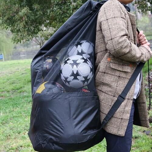 Football Storage Bag Basketball Storage Bags Sports Mesh Drawstring Outdoor Big Football Carrying Soccer Shoulder Bag For Ball