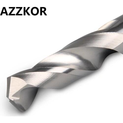 AZZKOR Carbide Alloy Drill Tungsten Steel Super Hard Stainless HRC50 Twist Bit Straight Handle Solid Drill For CNC Lathe Machine