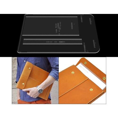 File package diy Leather kraft handbag sewing pattern diy handmade craft template size
