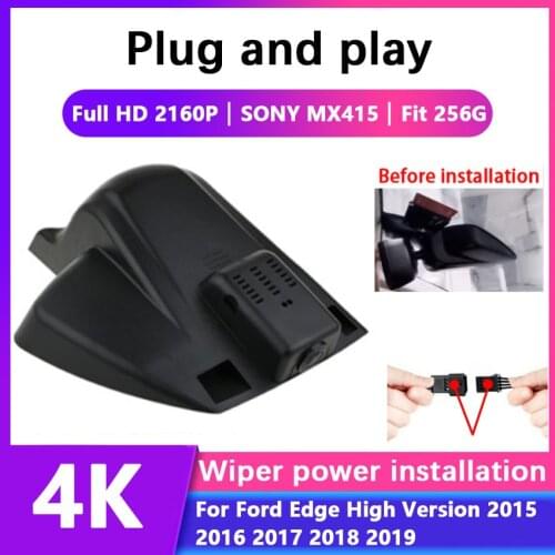 4K Easy to install Car DVR wifi Video Recorder Dash Cam Camera For Ford Edge High Version 2015 2016 2017 2018 2019 full hd 2160p