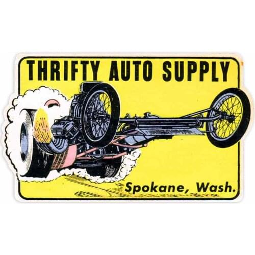 Funny 13cm x 7.8cm For Thrifty Auto Supply Spokane Wa Motorcycle Car Bumper Window Stickers Waterproof Car Accessories