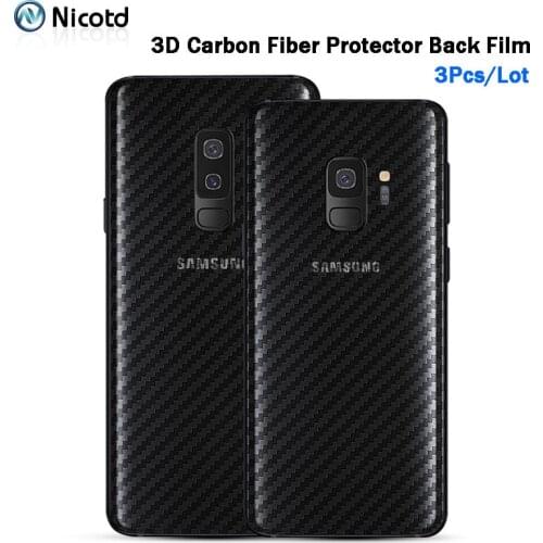 Back Sticker 3Pcs For Samsung Galaxy A8 A6 J6 2018 Plus Screen Protector For Samsung S9 Plus S8 Carbon Fiber On Phone Back Film