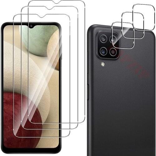 9H 3Pcs Screen Glass+3Pcs Camera Film For Samsung Galaxy A22 A32 A42 A52 A72 A12 A02 F62 M62 M02S M31 M51 M31S A21S A31 A51 A71