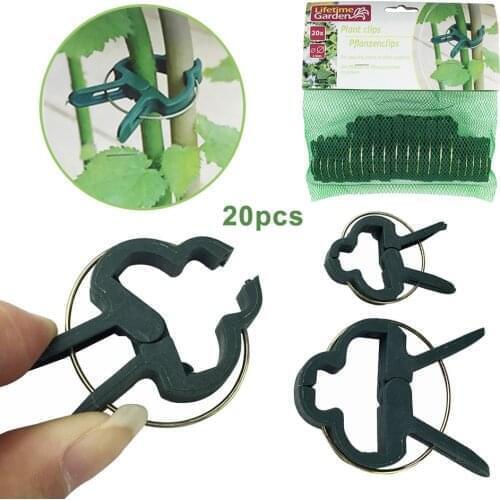 20pcs Garden Plant Clips Tomato Tie Stem Orchid Support Weatherproof Grow Training Fixed Clip Vines Grape Greenhouse Vegetables