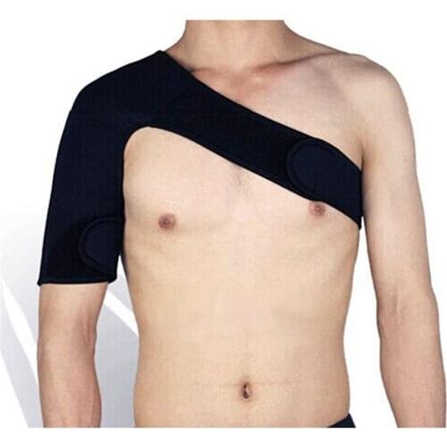 Adjustable Shoulder Protector Elastic Single Shoulder Support Pad with Strap Wrap Belt Velcro for Gym Home Outdoor Sports