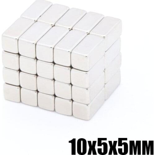 200pcs 10x5x5 mm N35 Super Strong Rare Earth 10*5*5 Magnet Small Powerful Neodymium Magnet Fridge