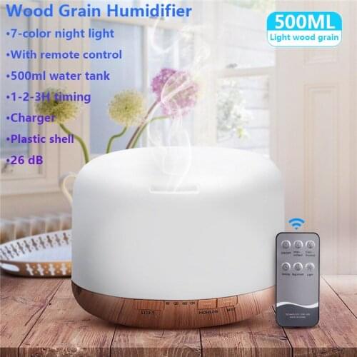500ml USB Electric Air Humidifier Aroma Diffuser with LED lights Essential Oil Diffuser Aromatherapy Mist Maker for Home