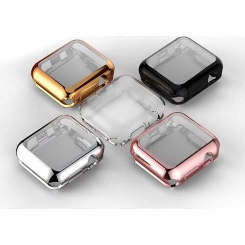 Cover Case For Apple Watch band 44mm/40mm for apple watch 6 5 4 3 42mm/38mm iwatch screen protector Accessories silicone bumper