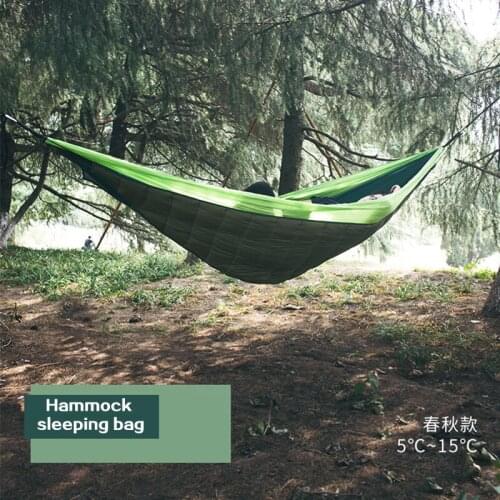 Double Outdoor thickening hammock warm cover, winter sleeping bag leisure insulation cotton hammock