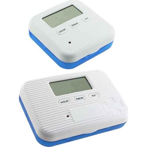 Electronic Pill Reminder with Alarm Moisture-proof LED Display 5 Alarm Clocks Vibration Medication Organizer for Travel