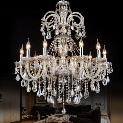 European Crystal Chandelier lighting living room lamp restaurant bedroom modern led crystal chandelier hotel club staircase lamp