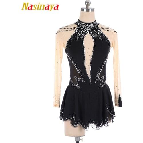 Nasinaya Figure Skating Dress Customized Competition Ice Skating Skirt for Girl Women Kids Patinaje Gymnastics Performance 236