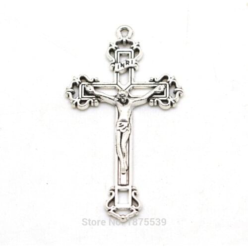 Antique Rosary Crucifixes Necklace Crosses Charm for Jewelry Making