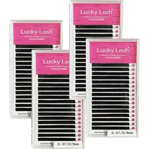 L/L+/LC/LD/LU(M) curl False Eyelash Extension 8-15Mix Matt Black PBT Mink Eyelashes for Grafting L Shaped Makeup Lashes