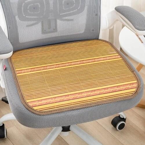 Summer Bamboo Cool Stool Mats Not Sticky Smooth Dining Chairs Office Car Seat Cushions Protect the chair Non-slip Wear-resistant