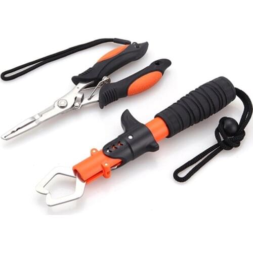 Multifunction Fish Control Clamp Devices Tainless Steel Lures Fishing Lip Gripper Holder Grabber Pliers Suit Security Handle Cor