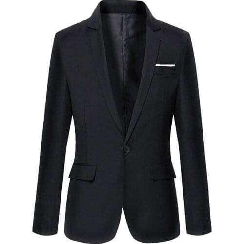 Mens Business Blazers Spring Autumn Formal Mens Coat Male Fashion Solid Color Blazer Long Sleeve Lapel Slim Fits платье пиджак