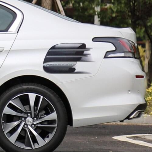 Car-styling Car Refitting Sticker PVC Fake Side Air Vents Outlet Exterior Acccessories 3D Decorative Car Sticker Auto Decoration