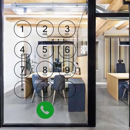 Telephone Wall Sticker Office Teamwork Phone Number Wall Decal For Office Teamwork Shop Wall Decal Vinyl Mural DW9407