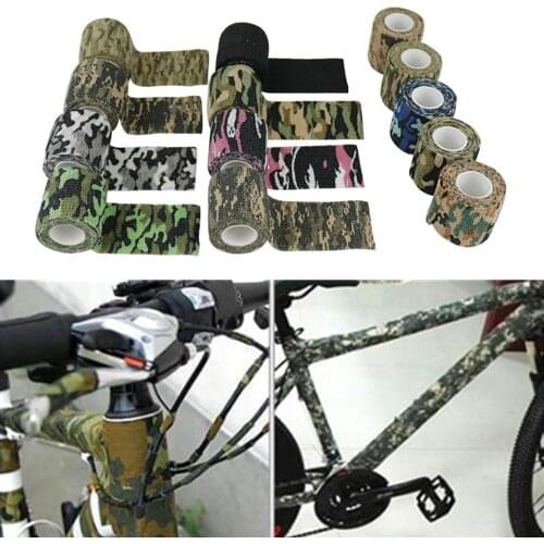 4.5mx5cm Non-Woven Car Stickers Retractable Camouflage Tape For Bike Bicycle Hunting Riding Self-Adhesive Auto Accessories