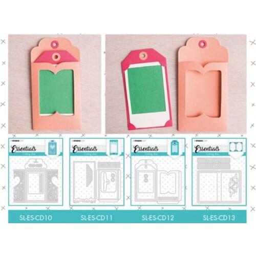 2021 New Hollow Square Card Small Pocket Decoration Metal Cutting Dies Scrapbook Embossed Paper Card Album Craft Template