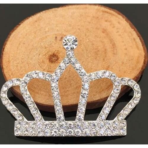 2016New 50Pcs 33*48mm Alloy Crown Rhinestone Button For Hair or Dress Embellishment accessories HZ24