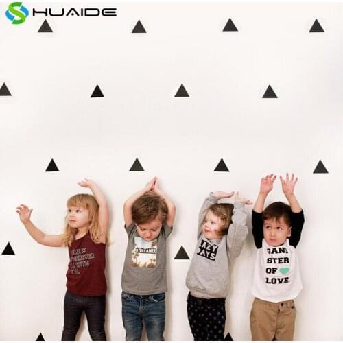 Wallpaper 45 Triangles Sticker modern wall art decor home decoration , High quality vinyl gold wall sticker art decal A313