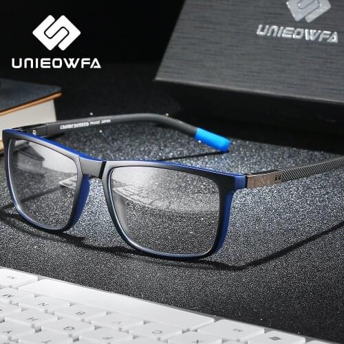 Optical Prescription Eyeglasses Frame Men Clear Myopia Glasses Frame Men Korea TR90 Square Spectacles Frame Transparent Eyewear
