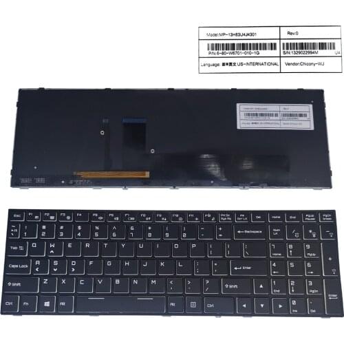 P650HS US RGB backlight keyboard For Clevo P650HS-G P651HS-G P650HP6-G P651HP6-G keyboards color backlit English MP-13H83U4J4301