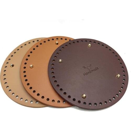 DIY Shoulder Bag Bottom Woven Bag Accessories Bottom Plate Bag Dian Pad 6mm Hole Hand Hook Bag Bottom Plate Plain 20 Round