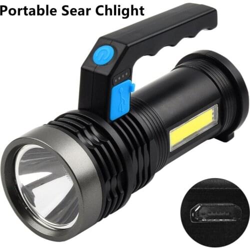 Outdoor Searchlight, Long-range Multi-function Strong Light Flashlight, Household Long-life Rechargeable Portable Lamp