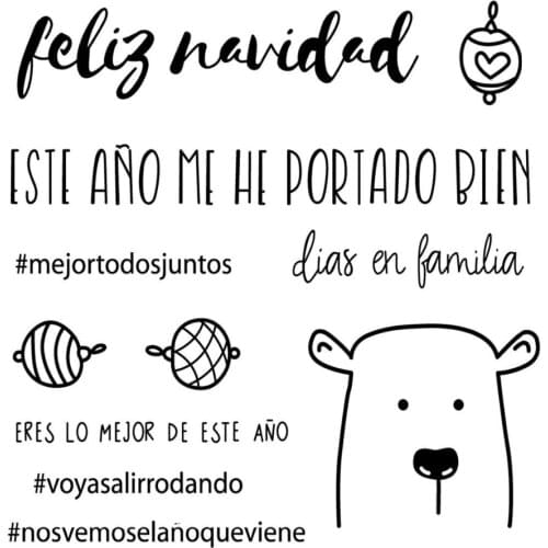 Spanish 71 stamp Clear Stamp for Scrapbooking Transparent Silicone Rubber DIY Photo Album Decor B26