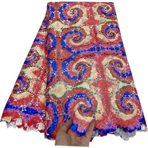 SJ Lace African Lace Fabric Bridal Sequens Embroidery Lace African Nigerian Latest Design Style High End Guipure Cord Lace J4-38