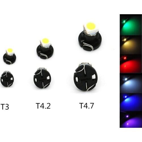 5PCS LED light T3 T4.2 T4.7 Instrument bulb T3 LED RED T4 .2 blue T4.7 led Clock lights led Air conditioning light bulb